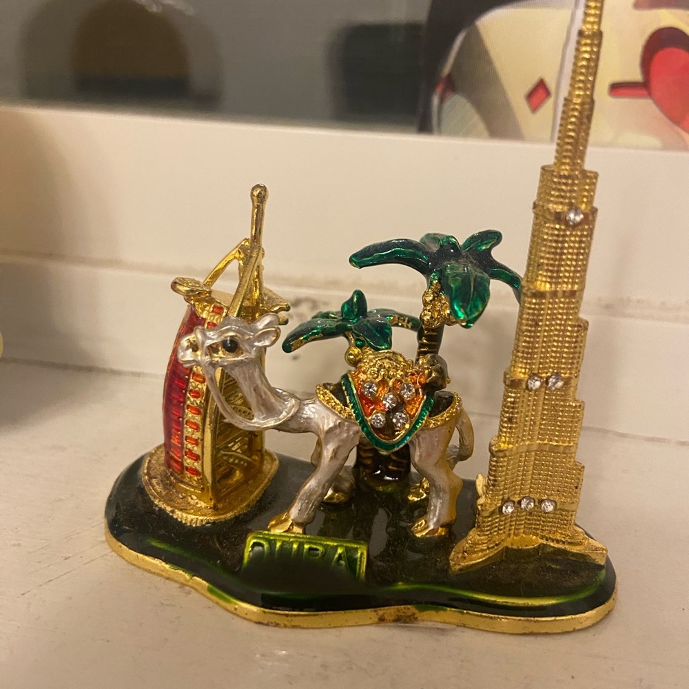 Dubai Souvenir Camel and Burj Khalifa Figurine
